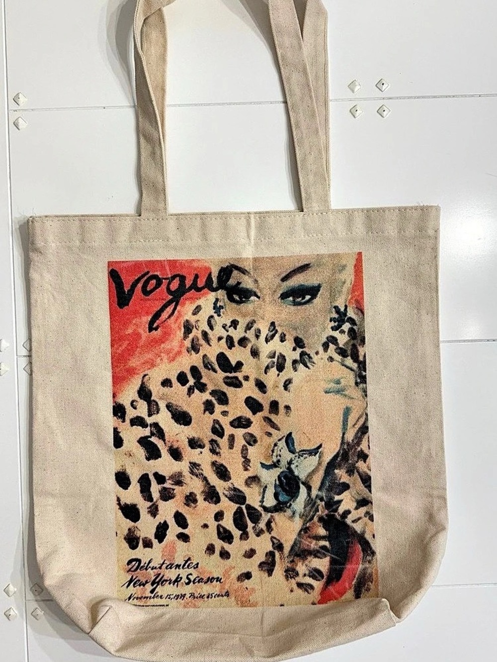 Vogue Magazine Vintage Cover Canvas Tote Bag